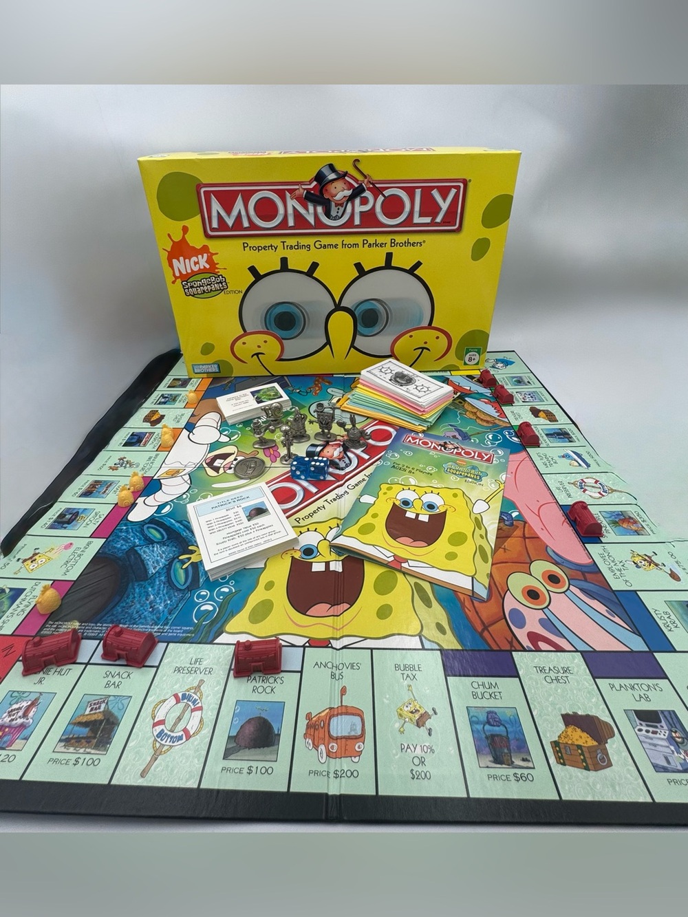 SpongeBob Monopoly Collector's Edition 2005 Parker Brothers COMPLETE Nickelodeon